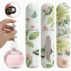 3 pcs Green Floral Refillable Perfume Spray Bottles with Travel Cosmetic Case in 5ml
