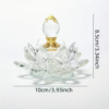 1pc Elegant Lotus Shaped Glass Perfume Bottle