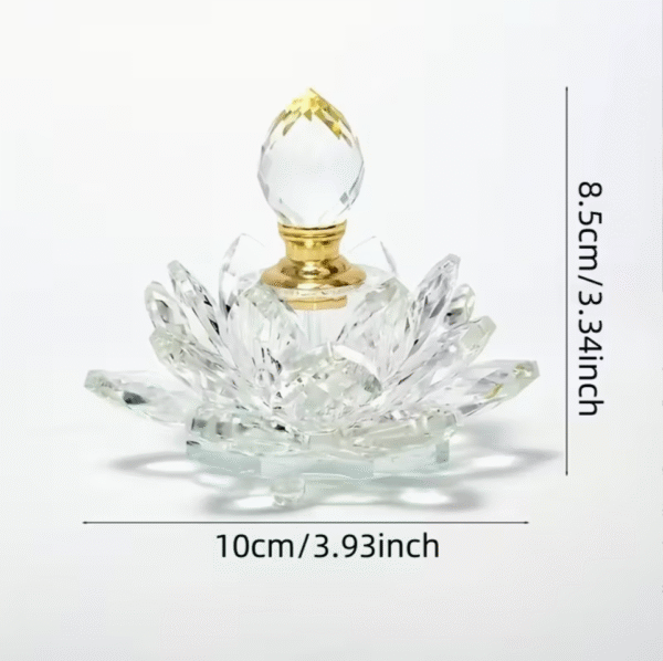 1pc Elegant Lotus Shaped Glass Perfume Bottle