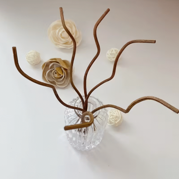 60pcs Mixed Colors 28cm Long Wavy Reed Diffuser Sticks