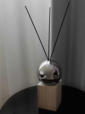 1pc Light Wood Minimalist Stainless Steel Essential Oil Diffuser Bottle