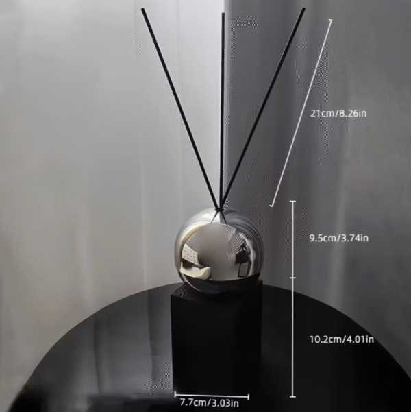 1pc Dark Wood Minimalist Stainless Steel Essential Oil Diffuser Bottle