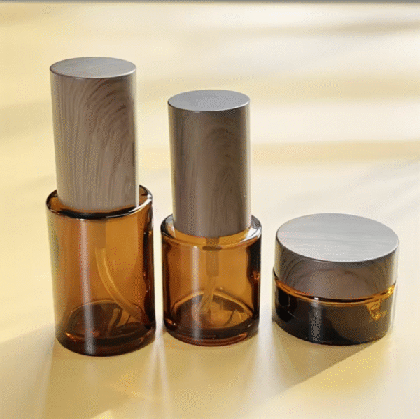 3 pcs Amber Glass Travel Set