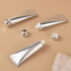 10 pcs 50ml Refillable Aluminum Plastic Cosmetic Tubes with Round Bottle Caps