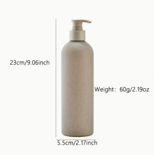 3 pcs 500ml Wheat Straw Plastic Dispensing Bottles