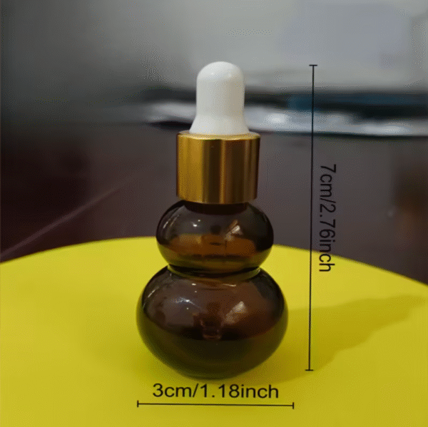 10pcs Brown Amber Double Gourd Glass Dropper Bottles