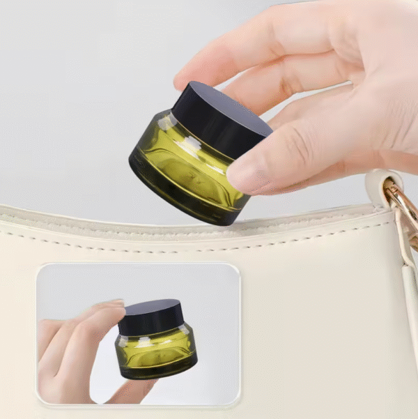 Screenshot 2025-10-15 at 17.40.05 4pcs 50ml Green Glass Cosmetic Jars with Black Lids