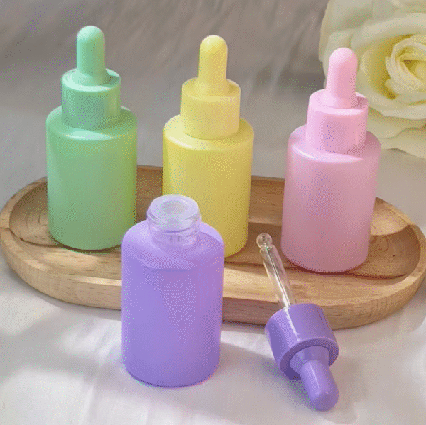3pcs 30ml Pastel Glass Dropper Bottles
