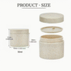 4pcs 50ml Wheat Straw Cosmetic Containers